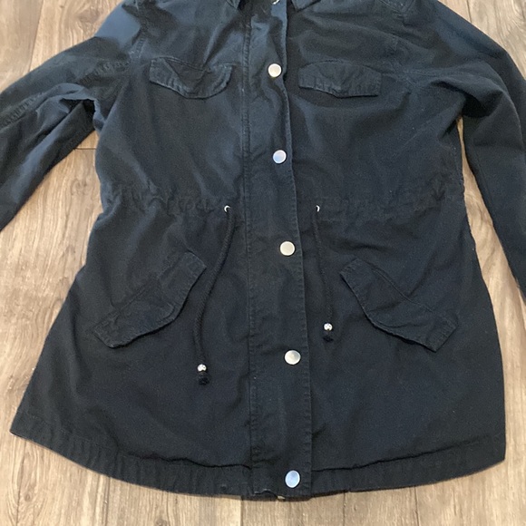 Ladies Medium Kismet (Bootlegger) 100% Cotton Coat Navy Blue - Picture 4 of 14